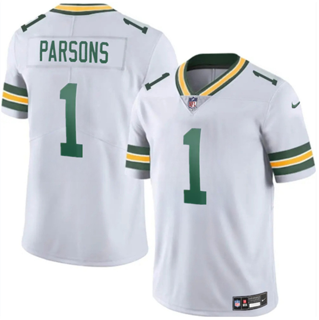 Youth White Green Bay Packers #1 Micah Parsons 2025 Vapor Untouchable Limited Stitched Football Jersey